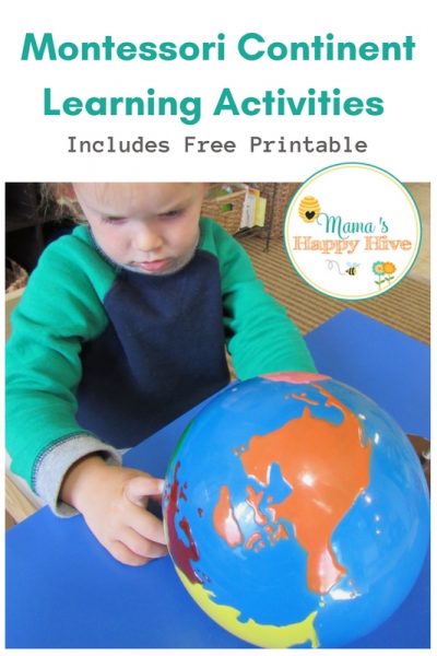 Montessori Continent Learning Activities