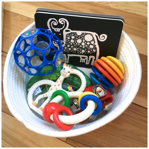 Toy Rotation System Using Plastic Bins and Shelves